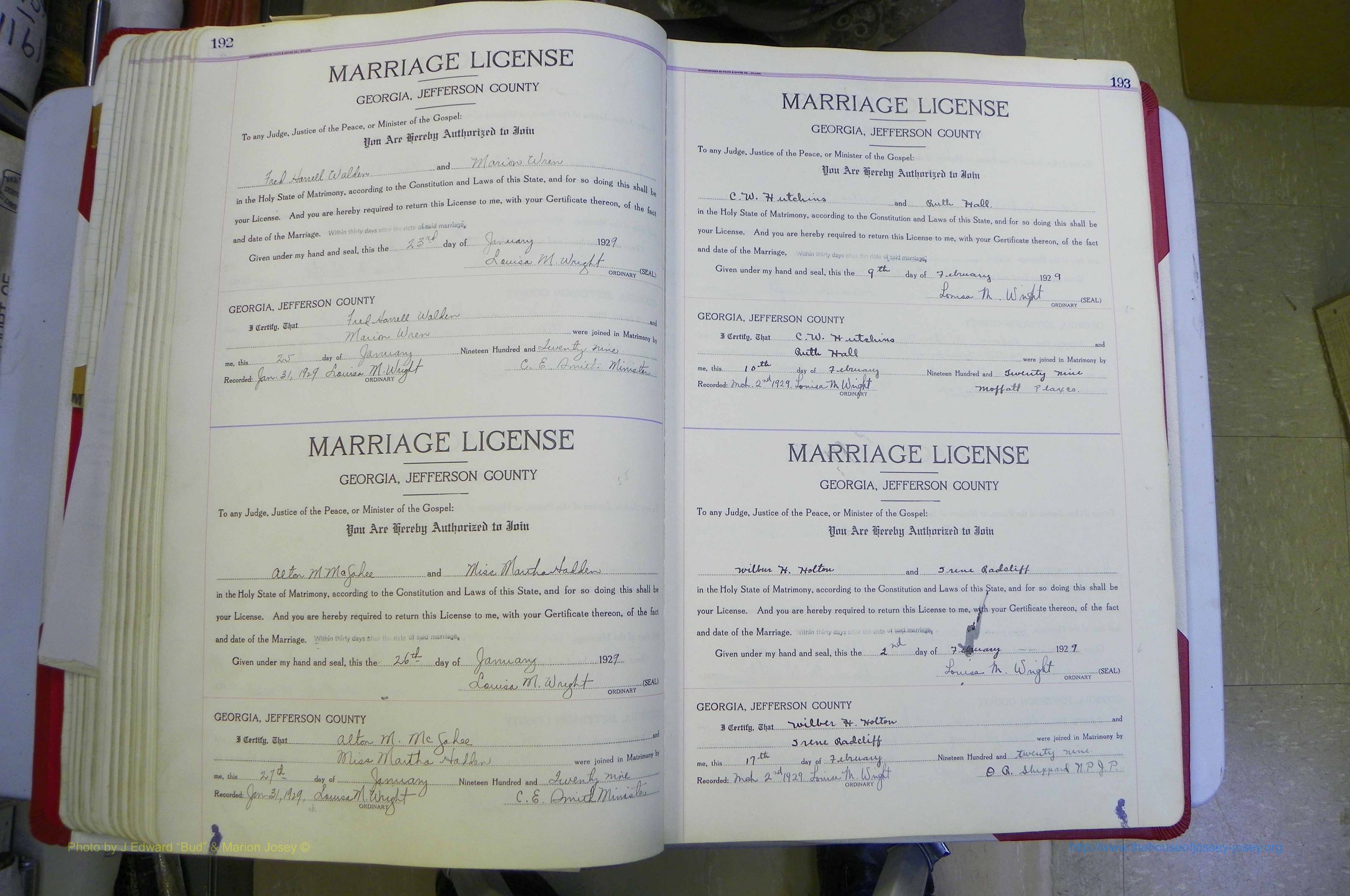 Jefferson Co, GA, Marriages Book C, 1922 - 1941, White (159).JPG