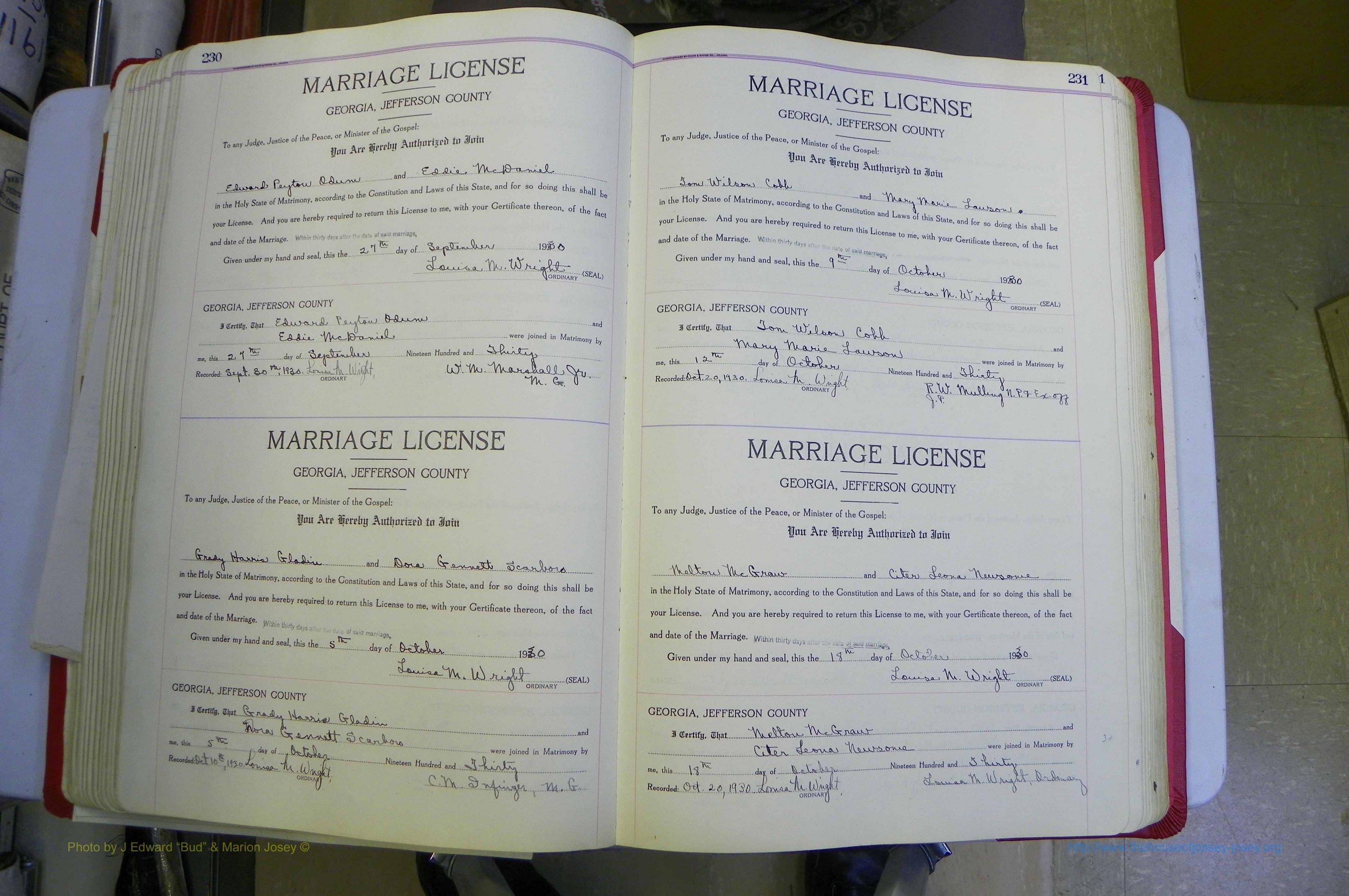 Jefferson Co, GA, Marriages Book C, 1922 - 1941, White (178).JPG