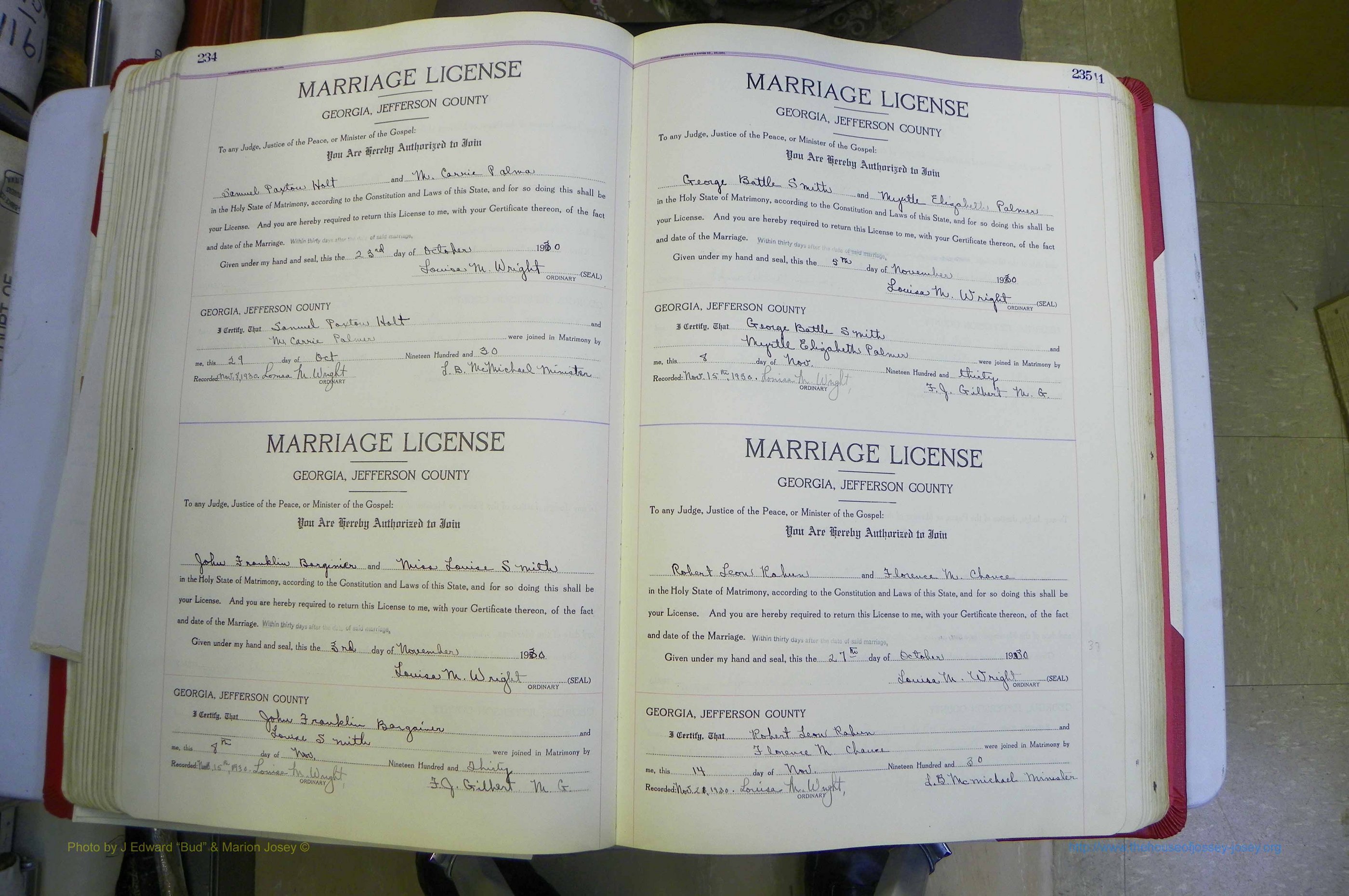 Jefferson Co, GA, Marriages Book C, 1922 - 1941, White (180).JPG