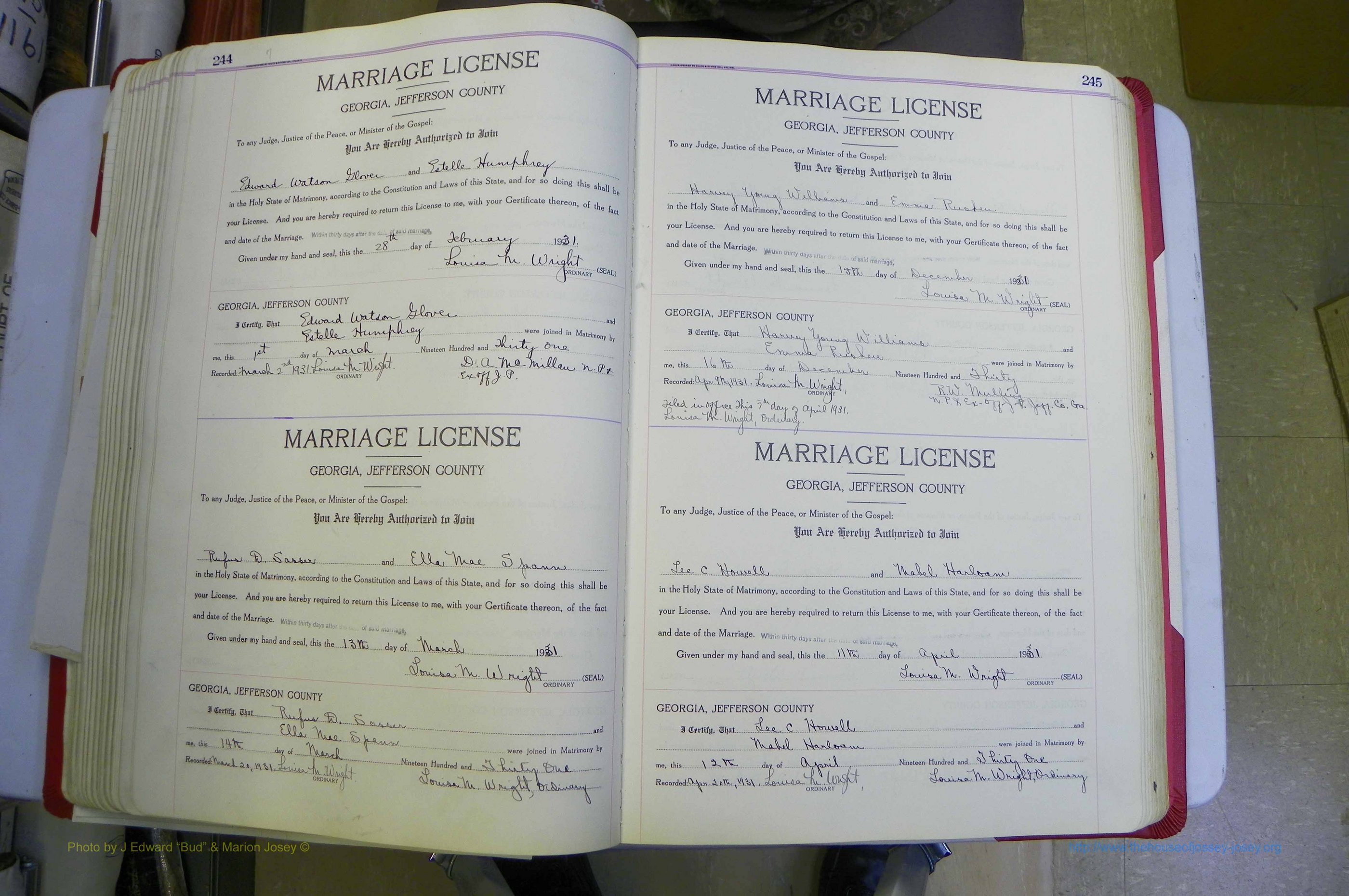 Jefferson Co, GA, Marriages Book C, 1922 - 1941, White (185).JPG