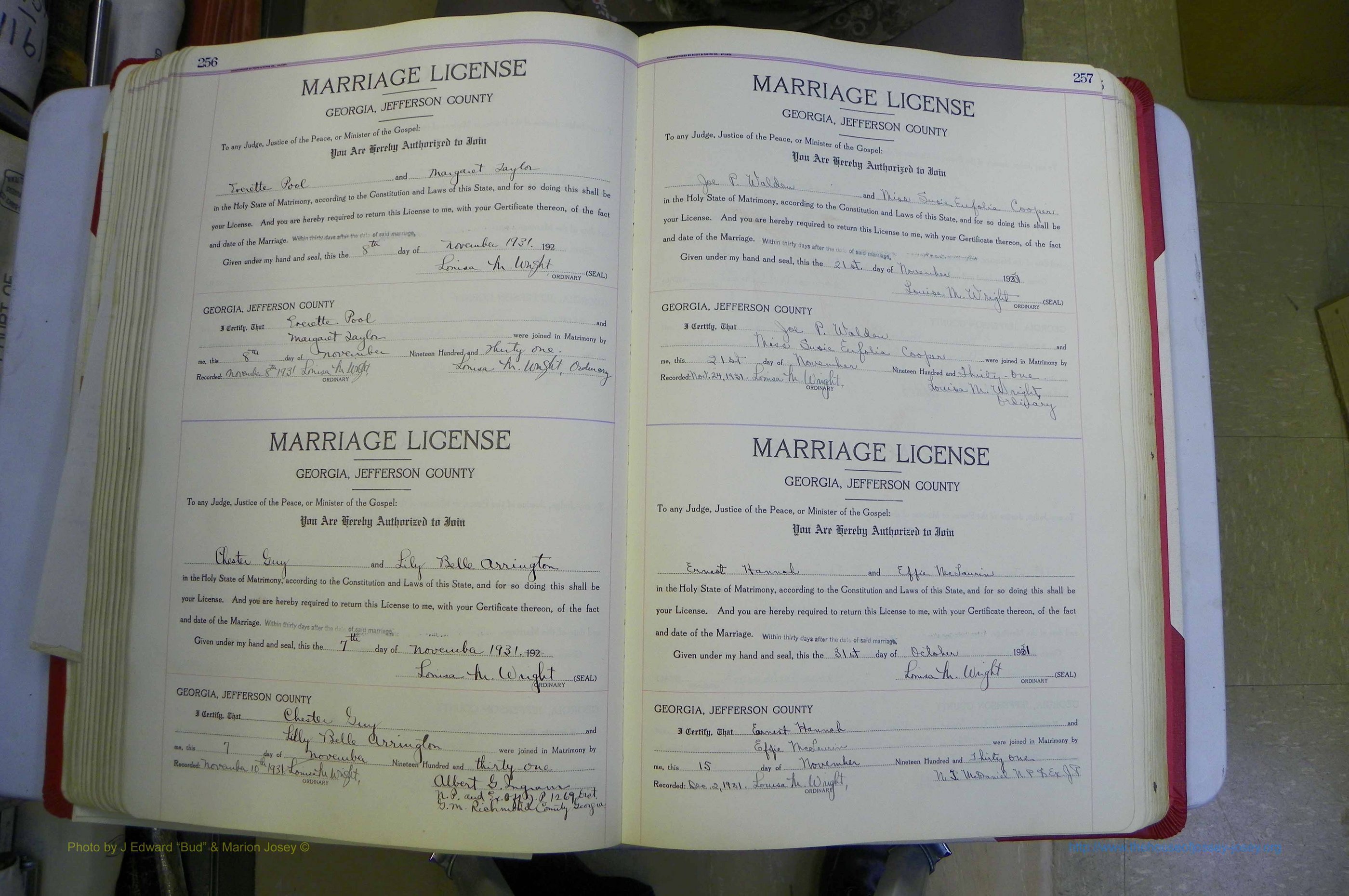 Jefferson Co, GA, Marriages Book C, 1922 - 1941, White (190).JPG