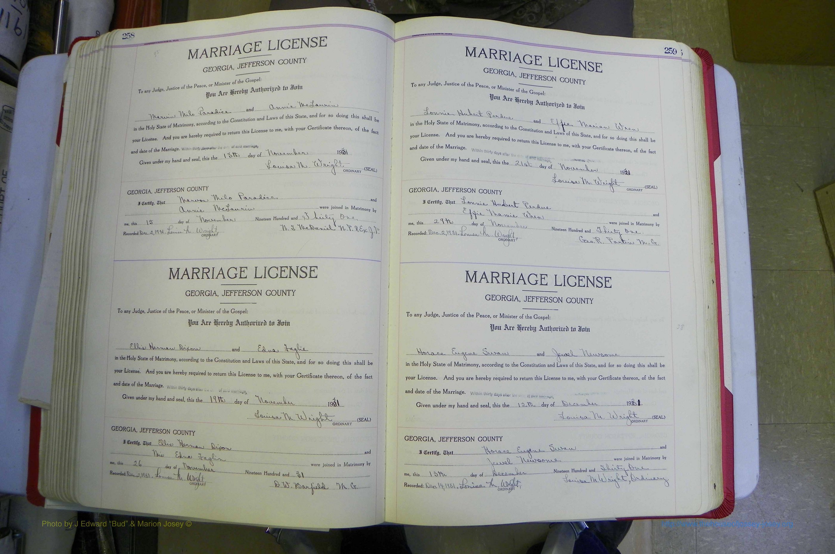 Jefferson Co, GA, Marriages Book C, 1922 - 1941, White (192).JPG