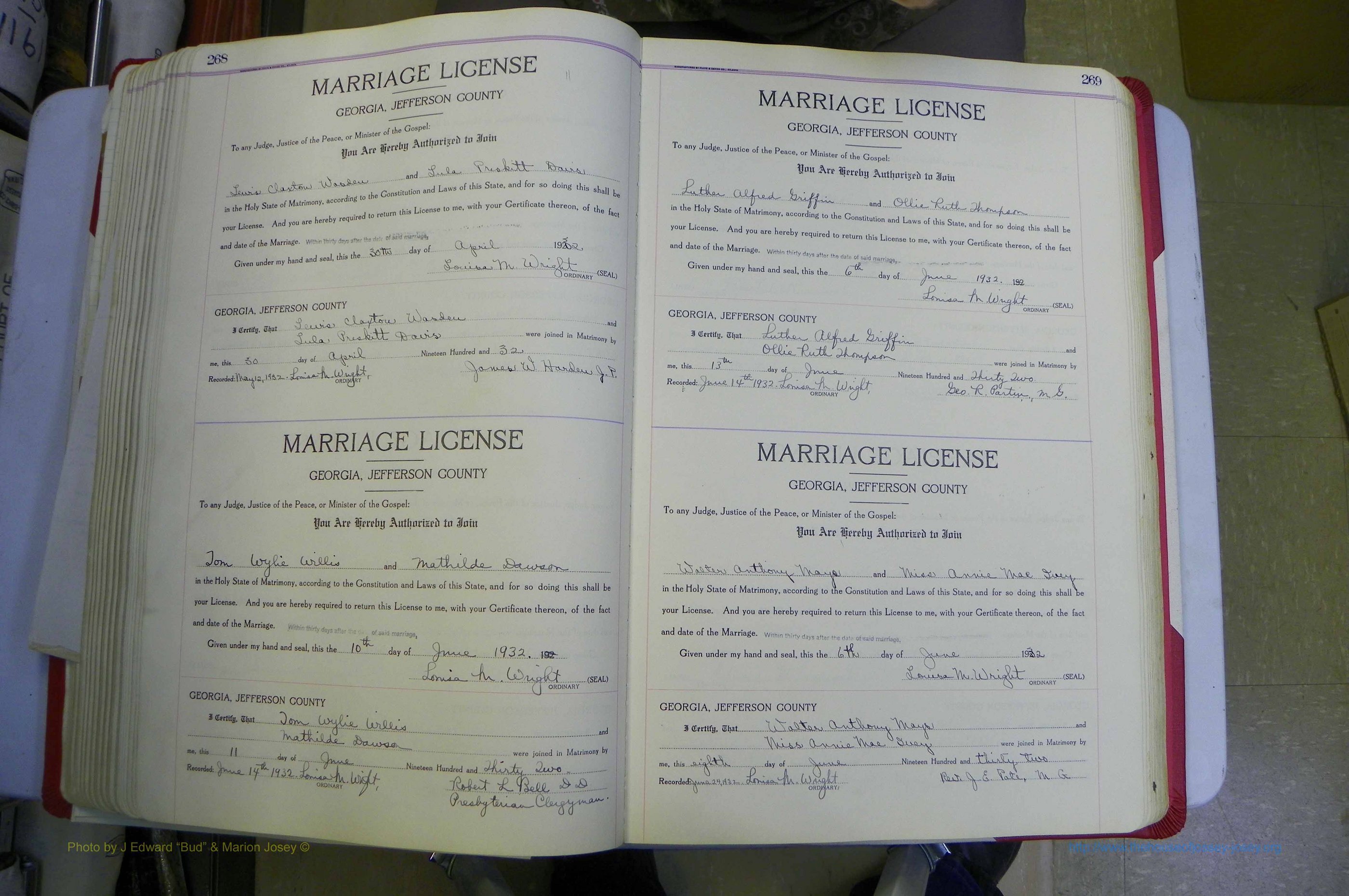 Jefferson Co, GA, Marriages Book C, 1922 - 1941, White (196).JPG