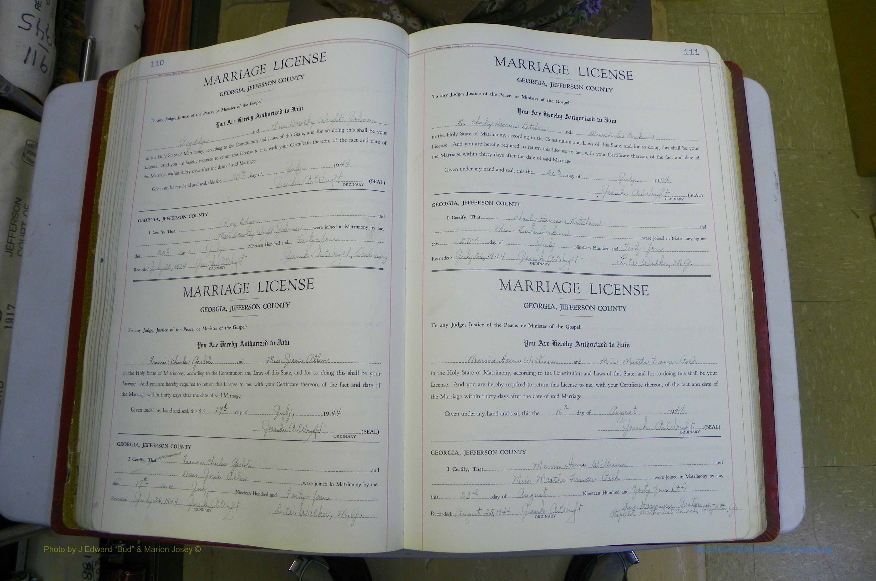 Jefferson Co, GA, Marriages Book D, 1941 - 1953, White (107).JPG