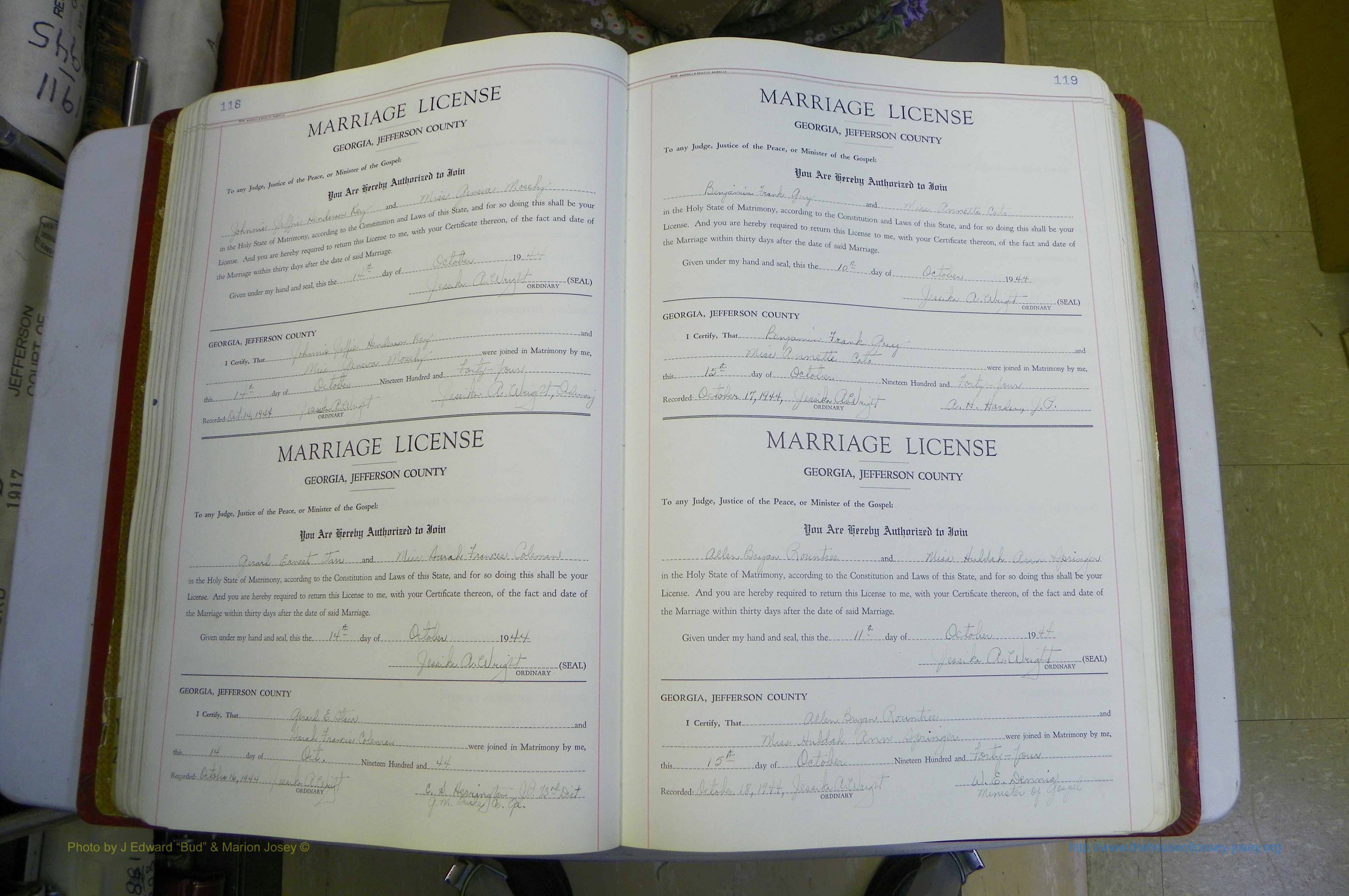 Jefferson Co, GA, Marriages Book D, 1941 - 1953, White (111).JPG