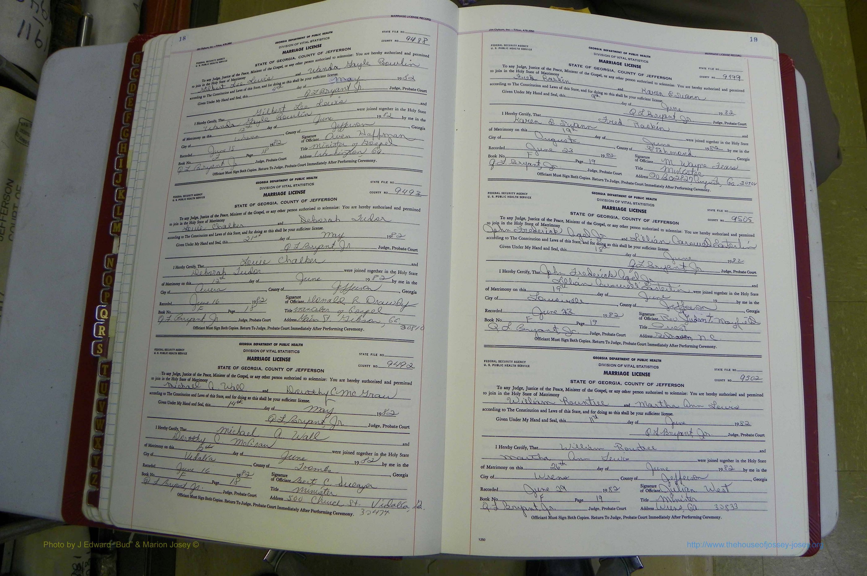 Jefferson Co, GA, Marriages Book F, 1981 - 2007, White (38).JPG