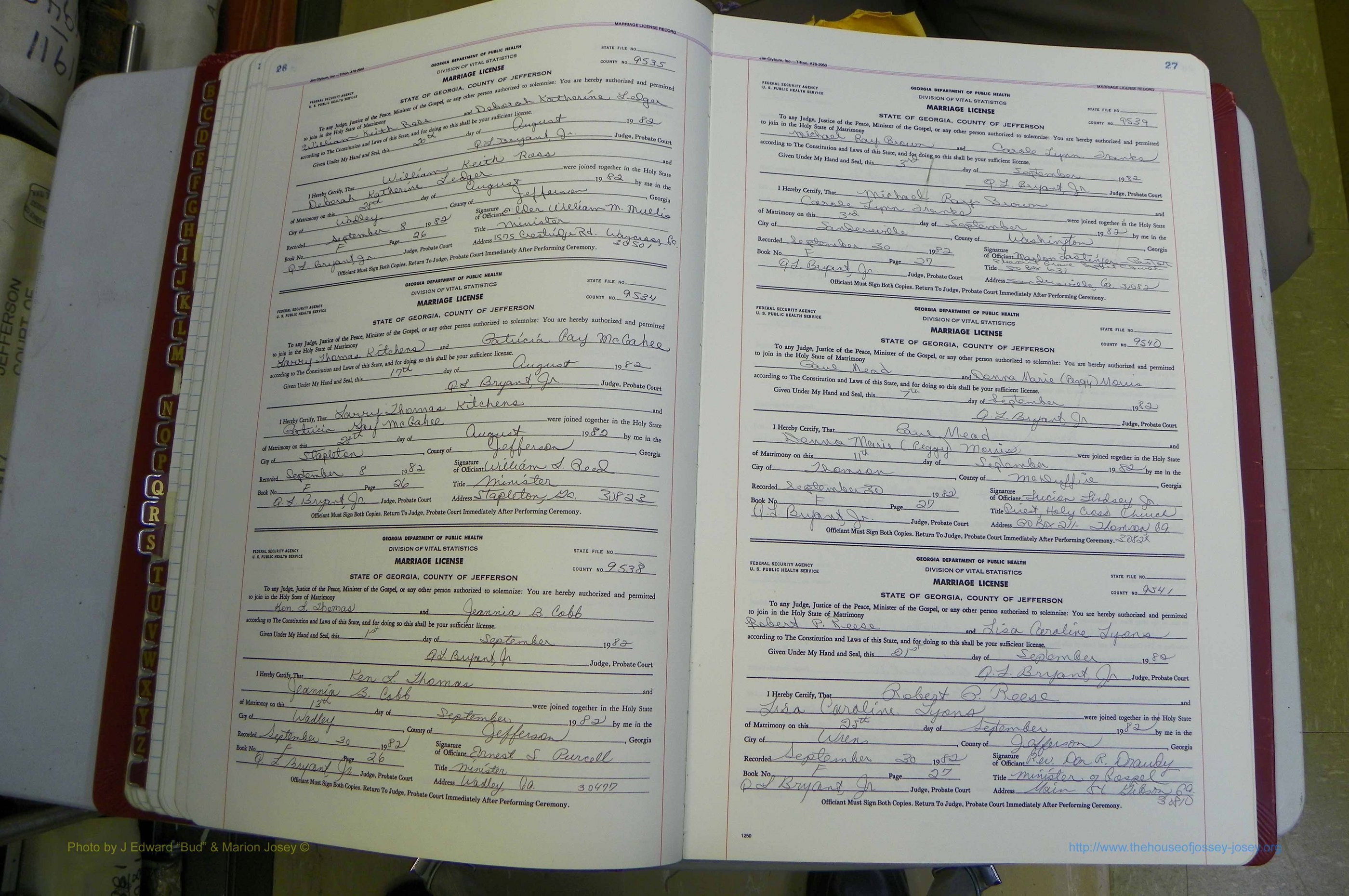 Jefferson Co, GA, Marriages Book F, 1981 - 2007, White (42).JPG
