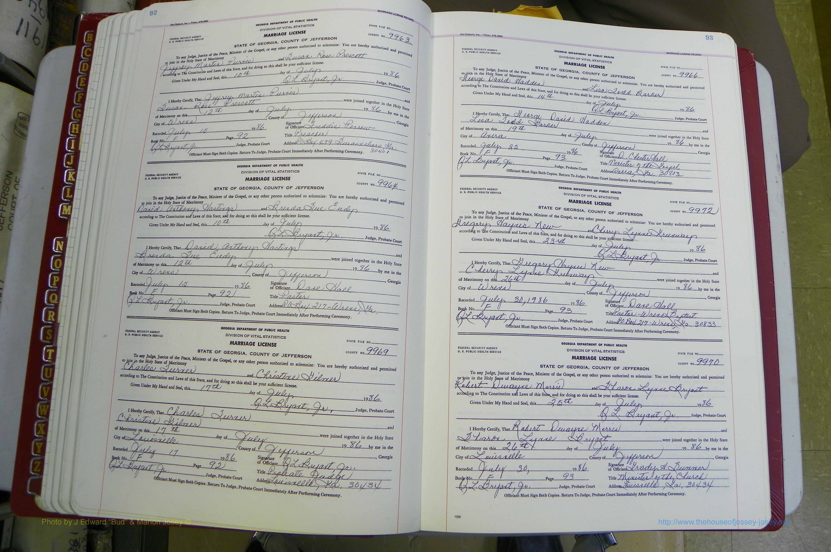 Jefferson Co, GA, Marriages Book F, 1981 - 2007, White (75).JPG