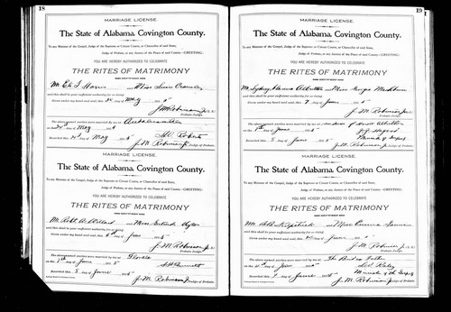 Albritton, Sidney Clarence to Georgia Leona Mashburn, Covington Co, AL.jpg