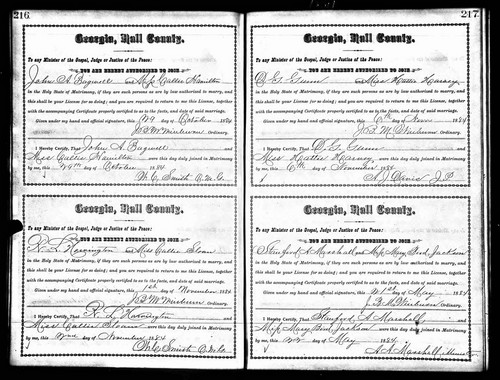 Bagwell, John A to Callie Hamilton, Hall Co, GA.jpg