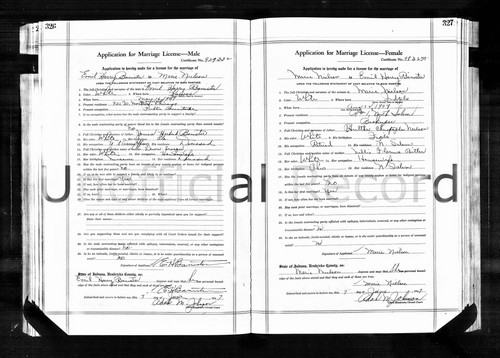 Banister, Emil Harry to Marie Nielson, Hendricks Co, IN.jpg