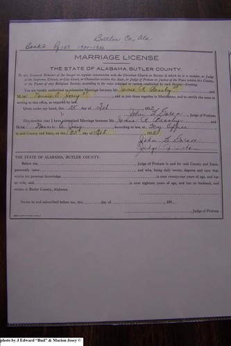 Beesley, James Russell to Nancy Elizabeth Josey, Butler Co, AL.JPG