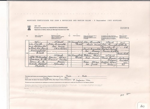 Beveridge, John A to Marion Allen, Beath Parish, Scotland.jpg