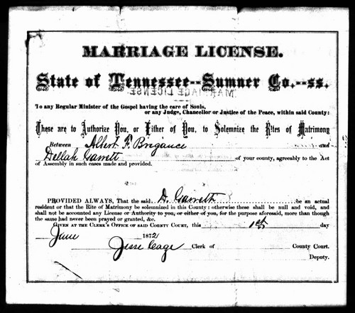 Brigance, Albert F to Martha Adella Garrett, Sumner Co, TN.jpg