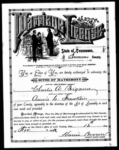 Brigance, Charles Allen to Annie C Franklin, Sumner Co, TN.jpg