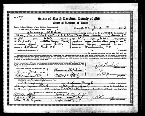 Clark, Henry Irvin Jr to Mary Jane Carroll, Pitt Co, NC.jpg
