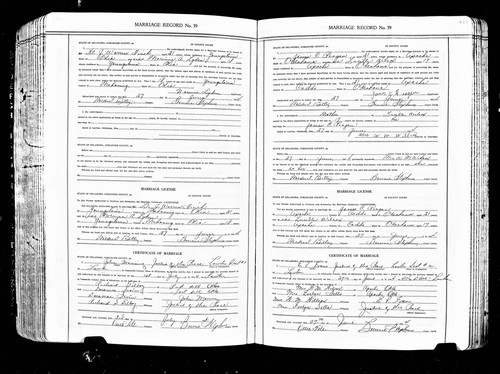 Reagan, James C to Essie Lucille Wilcox, Caddo Co, OK.jpg