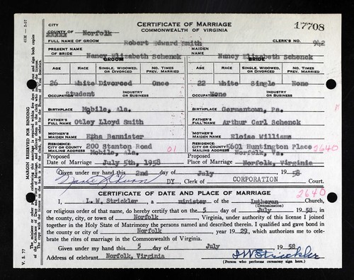 Smith, Robert Edward to Nancy Elizabeth Schenck, Norfolk, VA.jpg