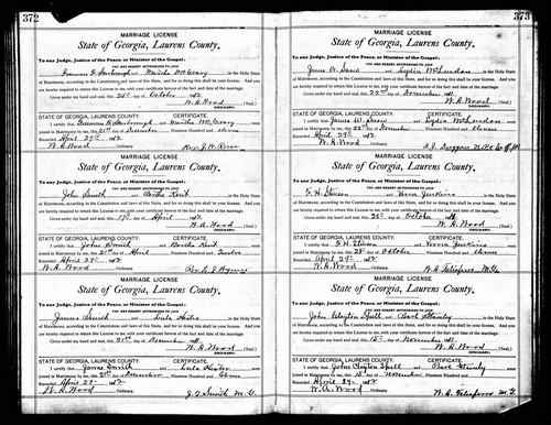 Spell, John Clayton to Pearl E Stanley, Laurens Co, GA.jpg