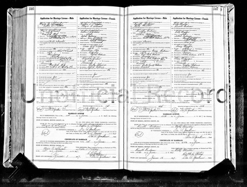 Stewart, Major Albert to Esther V Pletcher, Benton Co, IN.jpg