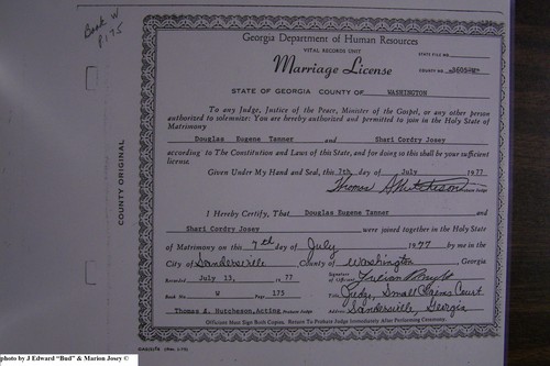 Tanner, Douglas Eugene to Shari Cordry Josey, Washington Co, GA.JPG