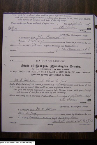 Williams, William Thomas to Susan Amanda Josey, Washington Co, GA.JPG
