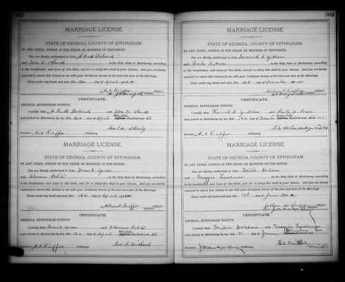 Zittrauer, Frederick C to Lela E Nease, Effingham Co, GA.jpg