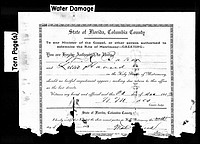 Baker, Walter R to Lillie Eva Havird, Columbia Co, FL.jpg