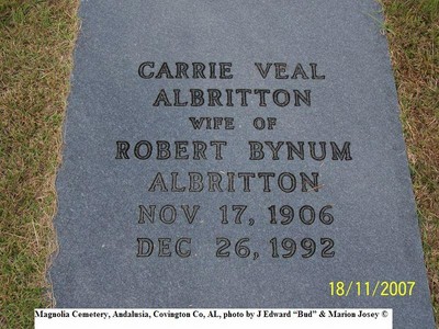 Albritton, Carrie Veal, Magnolia Cem, Andalusia, Covington Co, AL.jpg
