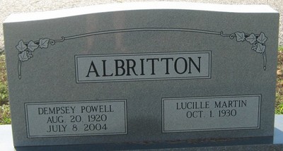 Albritton, Dempsey Powell & Lucile Martin, Andalusia Memorial Cem, Covington Co, AL.jpg