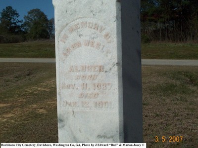 Aldred, Aaron Wesley, Davisboro City Cem, Davisboro, Washington Co, GA.jpg