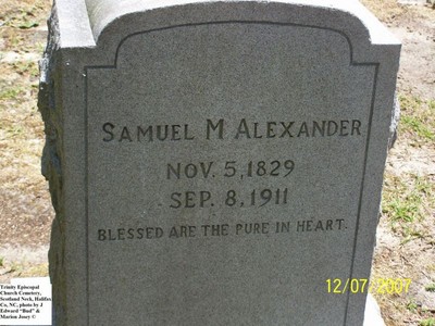 Alexander, Samuel M,  Trinity Cemetery Scotland Neck, Halifax Co, NC 427.jpg