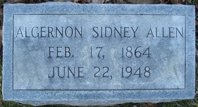 Allen, Algeron Sidney, Cedarwood Cemetery, Halifax Co, NC.jpg