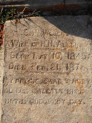 Allen, Sarah Frances Modisette, Gann Cemetery, Angelina Co, TX.jpg