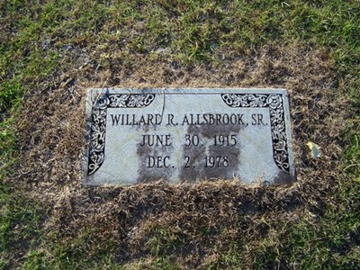 Allsbrook, Willard R, Thompson Cemetery, Horry Co, SC.jpg