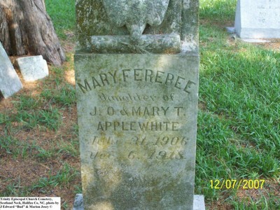 Applewhite, Mary Ferbee,  Trinity Cem, Scotland Neck, Halifax Co, NC.jpg