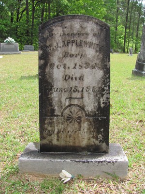 Applewhite, William J, Pleasant Hill Cemetery, Calhoun Co, MS.jpg
