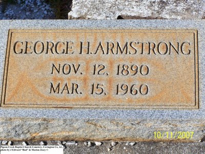 Armstrong, George H, Pigeon Creek Baptist Cem, Covington Co, AL.jpg