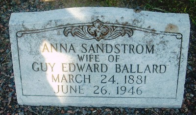 Ballard, Anna Sandstrom, Sunset Hill Cemetery, Aiken Co, SC.jpg