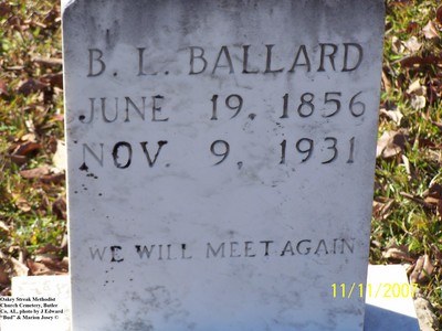 Ballard, Buris L, Oakey Streek Methodist Church Cem, Butler Co, AL.jpg