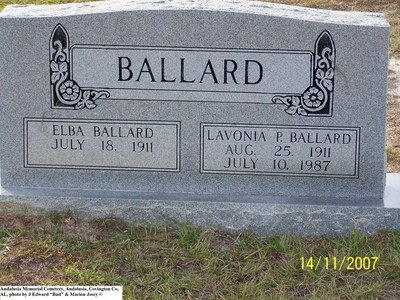 Ballard, Elba & Lavonia, Andalusia Memorial Cem, Covington Co, AL.jpg