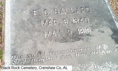 Ballard, Evans Coleman, Blackrock Cemetery, Crenshaw Co, AL.jpg