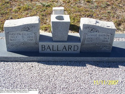 Ballard, Hasten G & Minnie Barrow, Oakey Streek Meth. Cem, Butler Co, AL.jpg