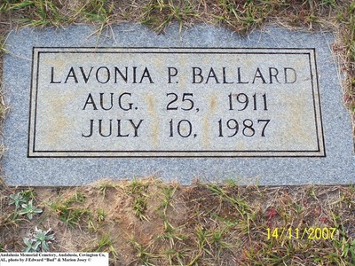 Ballard, Lavonia P, Andalusia Memorial Cem, Covington Co, AL.jpg