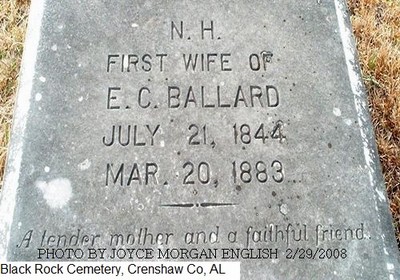 Ballard, Nancy Henrietta Lassiter, Black Rock Cemetery, Crenshaw Co, AL.jpg