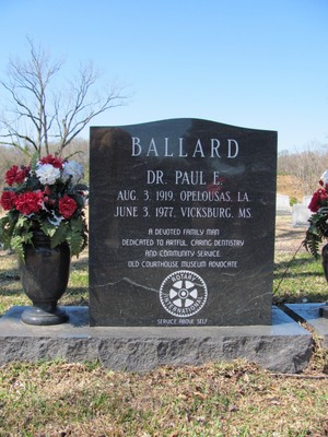Ballard, Paul Eugene, Cedar Hill Cemetery, Warren Co, MS.jpg