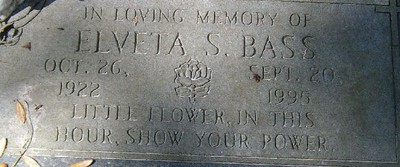 Bass, Elveta S, Grahamville Cemetery, Jasper Co, SC.jpg