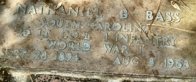 Bass, Nathaniel B, Grahamville Cemetery, Jasper Co, SC.jpg