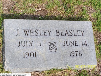Beasley, Jasper Wesley, Wesley Chapel Church Cem, Darlington Co, SC.jpg
