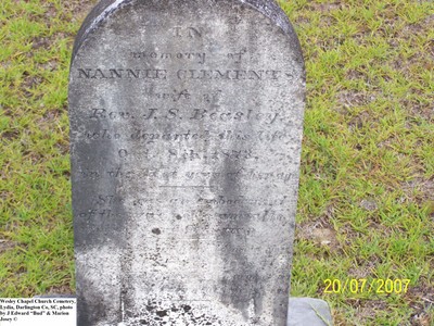 Beasley, Nannie Clemments, Wesley Chapel Cem, Lydia, Darlington Co, SC.jpg